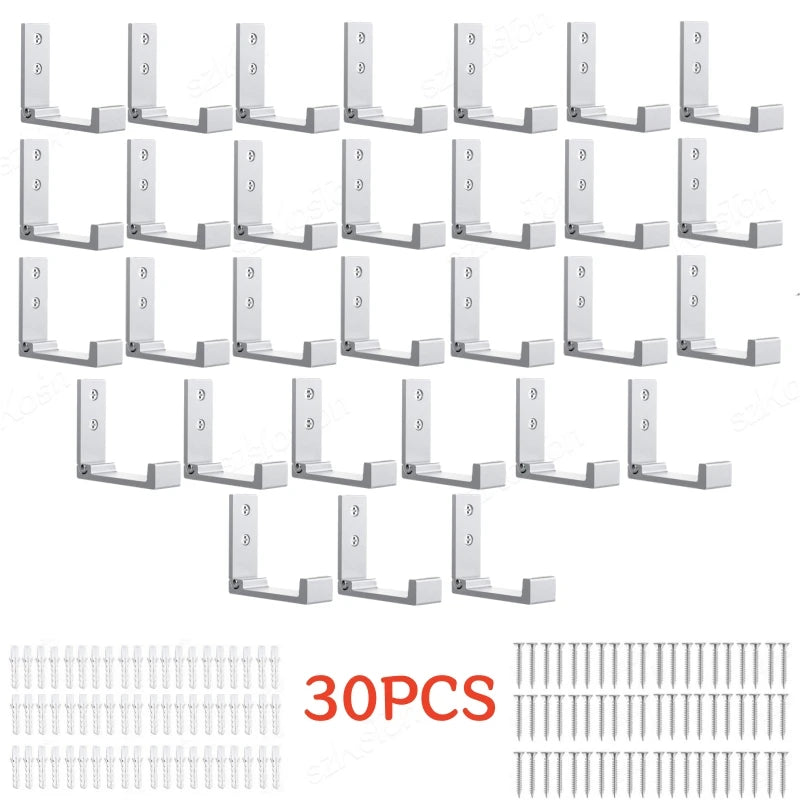 1/5/50pcs Folding Hooks Wall Door Clothes Hooks Aluminum Alloy Rustproof Wall Hanger Clothes Coat Towel Coat Hooks