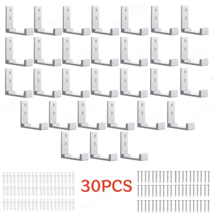 1/5/50pcs Folding Hooks Wall Door Clothes Hooks Aluminum Alloy Rustproof Wall Hanger Clothes Coat Towel Coat Hooks
