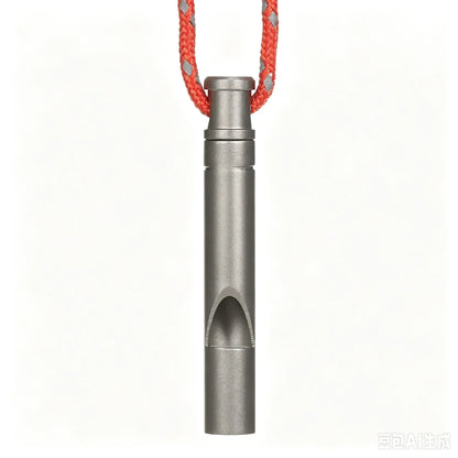 TOMSHOO Titanium Emergency Whistle with Cord Outdoor Survival Whistle Camping Hiking Exploring