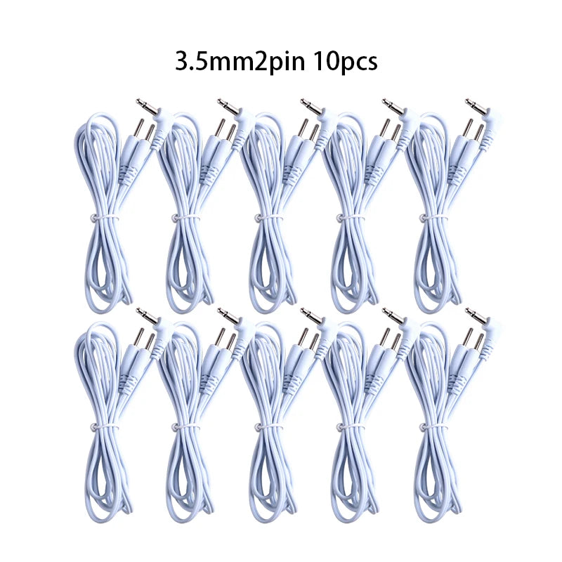 3.5mm Plug 2Pins & 4Pins  for Tens Body Slimming Massager Muscle Stimulation For 2way 4way Type Electrode Cable Line Wire
