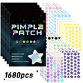1680 Acne Patches - Gentle and non-irritating, covers acne and blemishes - 280 Star Shape Multi-Color Concealer Patches Daily fa