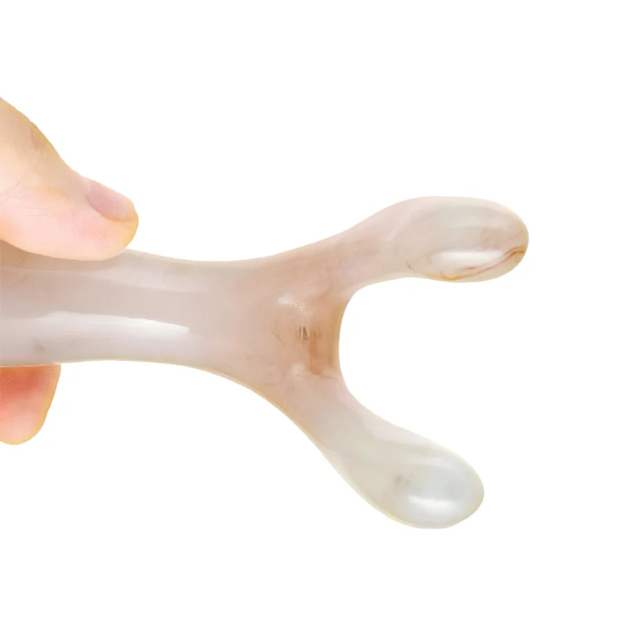 Resin Face Lifting Scraping Massage Nose Lifting Massage Y-shape Fork Guasha Massage Reduce Puffiness Trigger Point Nose Massage