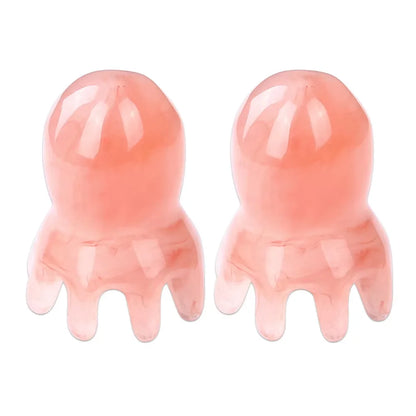 Resin Octopus Massage Comb Head Meridian Scraping Scalp Massage Brush Acupuncture SPA GuaSha Massage Comb  Massage