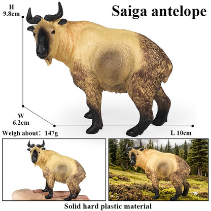 Oenux Classic Wild African Animals Simulation Okapi Wildebeest Action Figure Figurines PVC Model Education School Kid Toys Gift