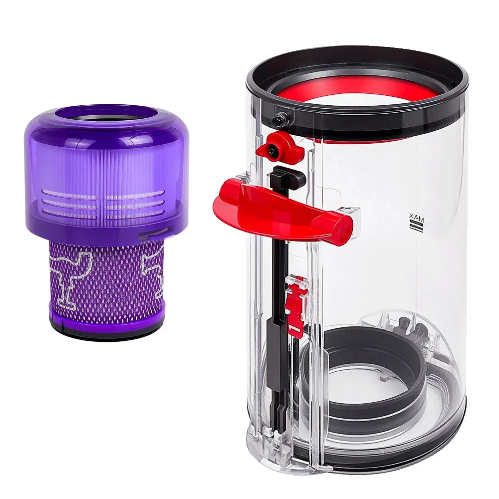 Dust Bin Canister and Hepa Filter Kit For Dyson V11 V15 SV14 SV15 SV22 Vacuum Cleaner Dust Bucket Rear Filter Parts Replacement