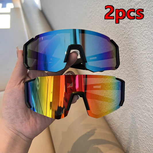 1/2pcs Oversized Wrap Frame Fashion Glasses Y2K Fashion Glasses Unisex Eyewear for Music Festivals Casual Eyewear