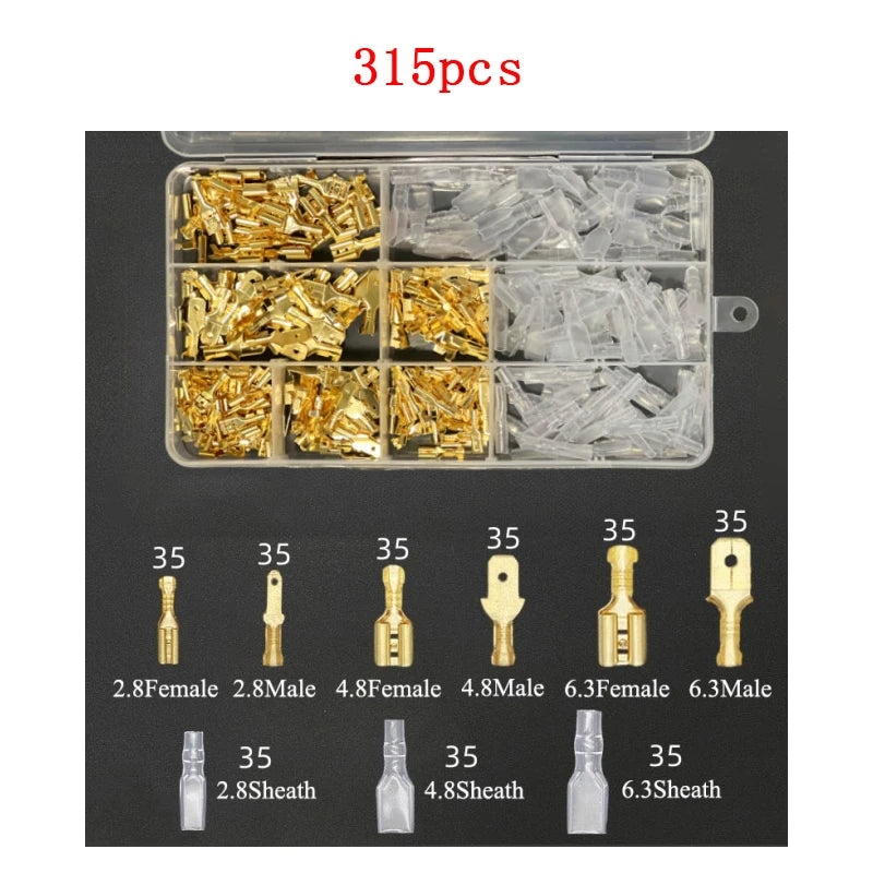 Male Female Wire Box Insulated Cable Macho Connector Electrical Crimp Terminals Termin Spade Connectors Assorted Kits