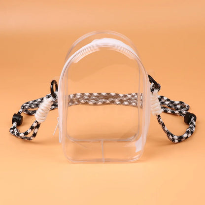 Labubu/SP Protect Case Labubu Sitting Party 15/17cm Cotton Doll Shoulder Pain Bag PVC Storage Bag Labubu Walk Bag Dustproof