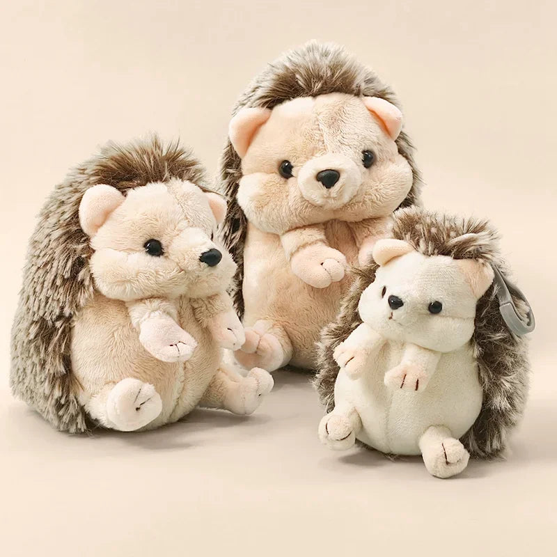 Lovely Baby Hedgehog Plush Toys Soft Stuffed Lifelike Hedgehog Pendant Doll Lovely Desktop Pet Kawaii Keychain Bags Decor