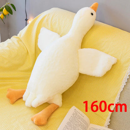 130/160/190cm Large White Goose Fur-Retriever Soft Toy Children's Girls' Gift Cute Doll Sleeping Pillow Large-sized Doll
