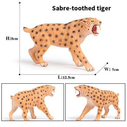 Oenux Prehistoric Wild Animals Simulation Armadillo Doedicurus Sabretooth Model Action Figures PVC Collection Toy For Kid Gift