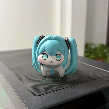 Doro Hatsune Miku Action Figures  Q Version PVC Anime Model Figures Kawaii Cartoon Cute Desktop Decoration Toy Doll Gift