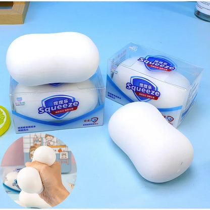 Soap Ball Squishy Soap Stress Ball Fidget Toy Crunchy Squeeze Ball Round Blocks Filled ASMR Anti Stress Toys for Adults
