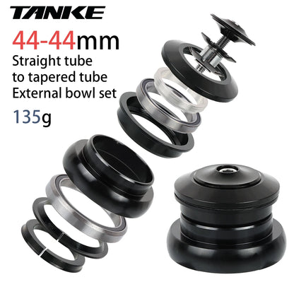 TANKE-MTB Bowl Group, Mountain Bike Aluminum Alloy Headset,Tapered Straight Fork Bearing,44-44mm/52/55/56mm,11/8 ",11/2",28.6mm