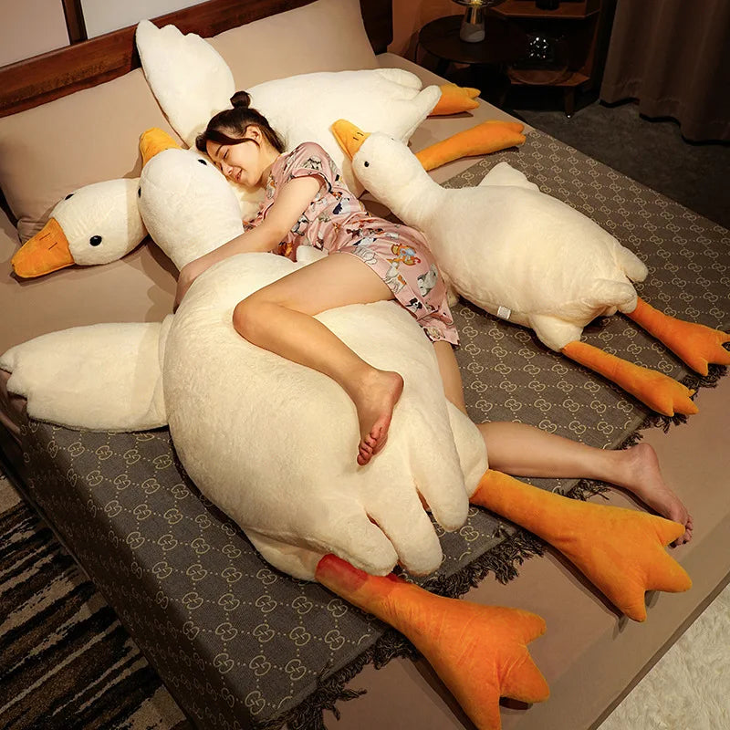 50/90/130CM Funny Hot Goose Plush Stuffed Soft Duck Sleeping Pillow Sofa Cushion Kids Girlfriend Birthday Gift
