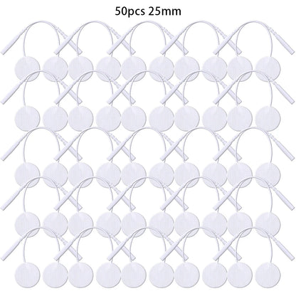 25mm Self-Adhesive Electrode Pads with Conductive Gel for EMS Electric Muscle Stimulator Pulse Massager Replacement Accessory