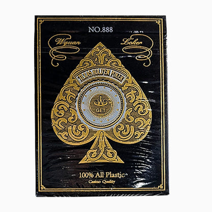 Premium Gold Edge Silver Edge Playing Cards PVC Plastic Waterproof Durable Poker Cards Large Character Deck of Cards for Parties
