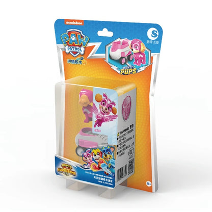 Genuine Paw Patrol Vehicle Chase Skye Marshall Pull Back Cars Playset Building Blocks Ryder Figure Children Toys Birthday Gifts