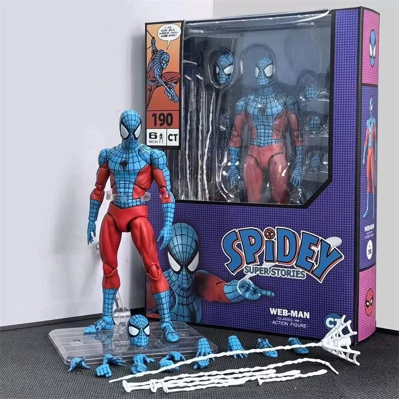 New CT Toys Spiderman Figure Mafex 185 Miles Morales 2099 Classic Costume Spider-Man Action Figure Anime Mafex185 Figurine Toys