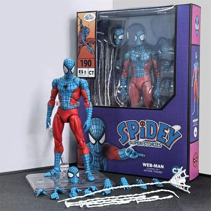 New CT Toys Spiderman Figure Mafex 185 Miles Morales 2099 Classic Costume Spider-Man Action Figure Anime Mafex185 Figurine Toys