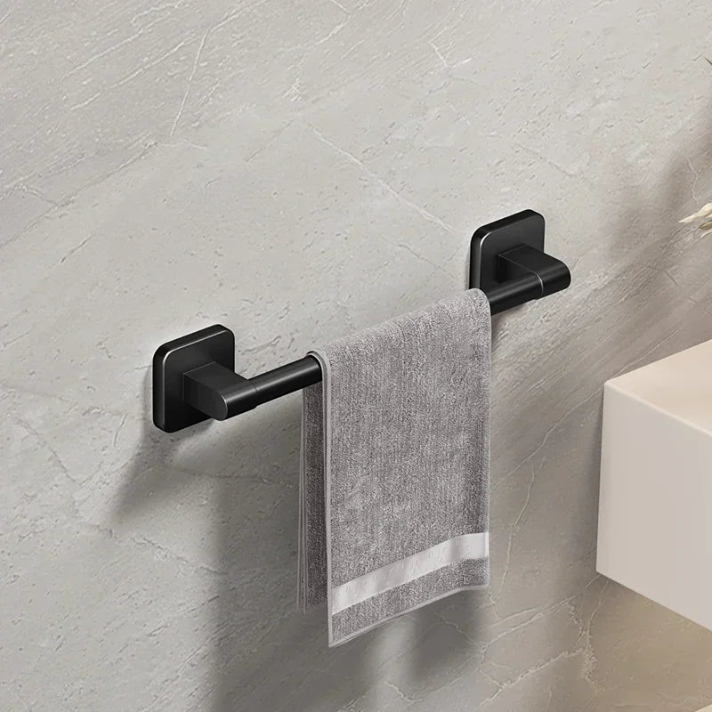 Bathroom Towel Rack Towel Holder Self-adhesive Bathroom Towel Rack Hooks  Bathroom Shelf Without Drilling Towelrack Bathroom