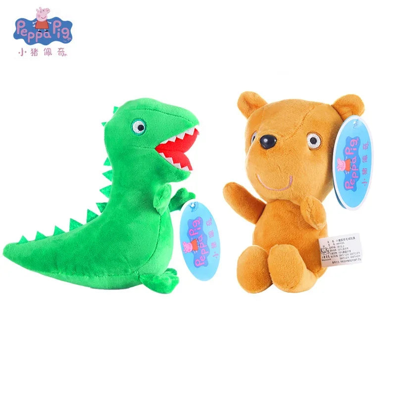 19cm Original Peppa Pig Plush Toys George Eddie Bear Mr Dinosaur Cartoon Anime Figure Stuffed Plush Toys Kids Christmas Gift Toy