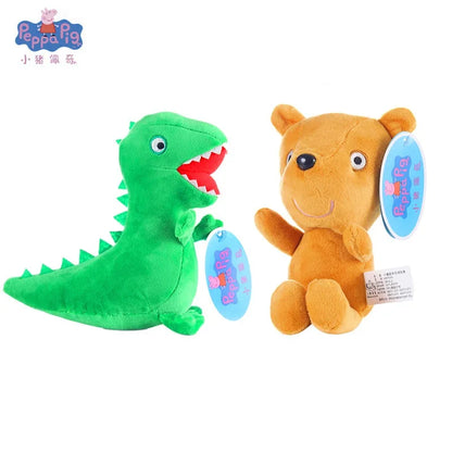 19cm Original Peppa Pig Plush Toys George Eddie Bear Mr Dinosaur Cartoon Anime Figure Stuffed Plush Toys Kids Christmas Gift Toy