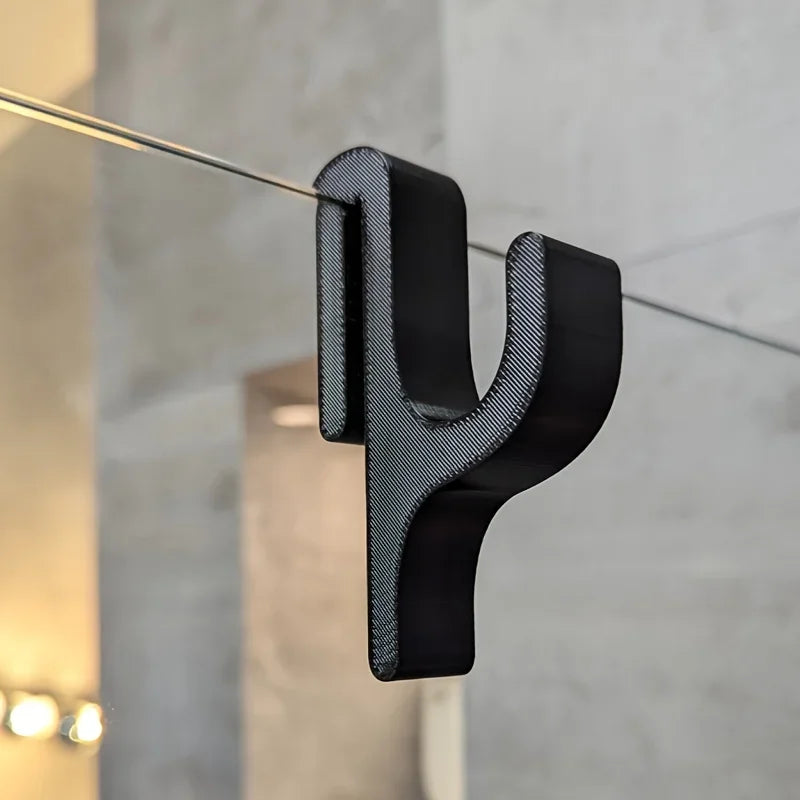 3D Shower Door Towel Hook for 8mm Glass Doors Bathroom Hanger for Clothes Towel Bathrobes Laundry Dormitory Apartment