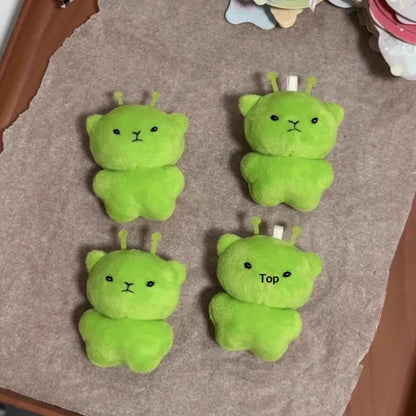 Alien Cat Plush Toy Cartoon Stuffed Animal Keychain Accessories Creative Ugly Cute Backpacks Pendant Party Gift