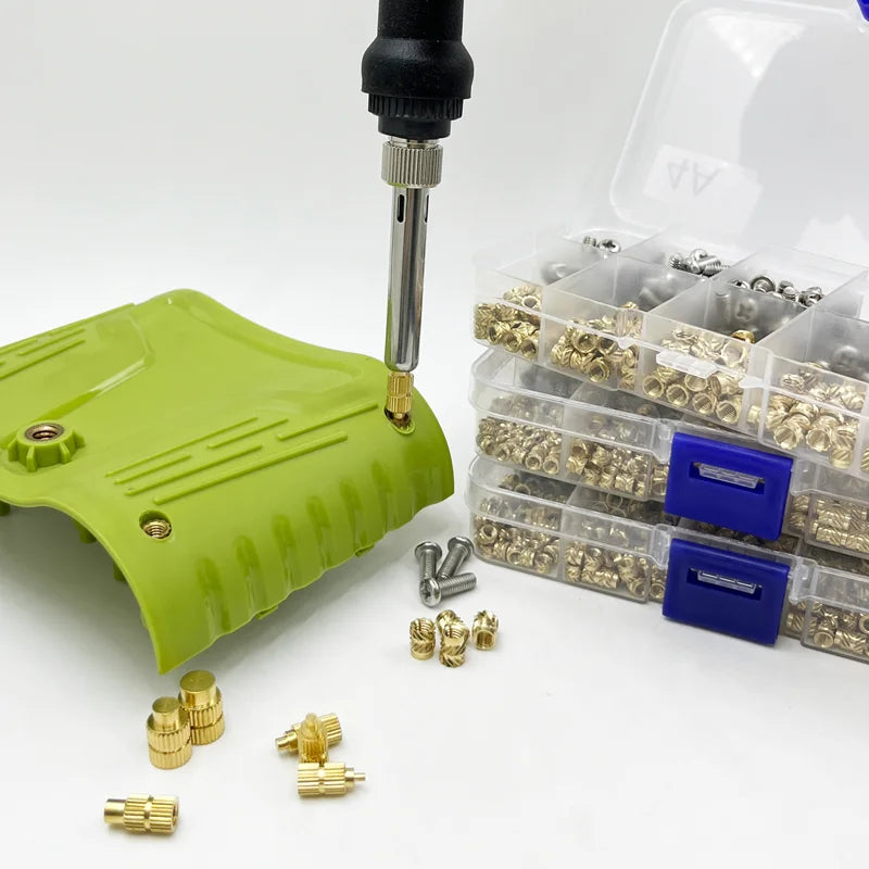 M2 M3 M4 Brass Insert Nut Bolt Screw Implantation Machine Hot Melt Knurled Thread Heat Soldering Iron Tip 3D Printer Accessory