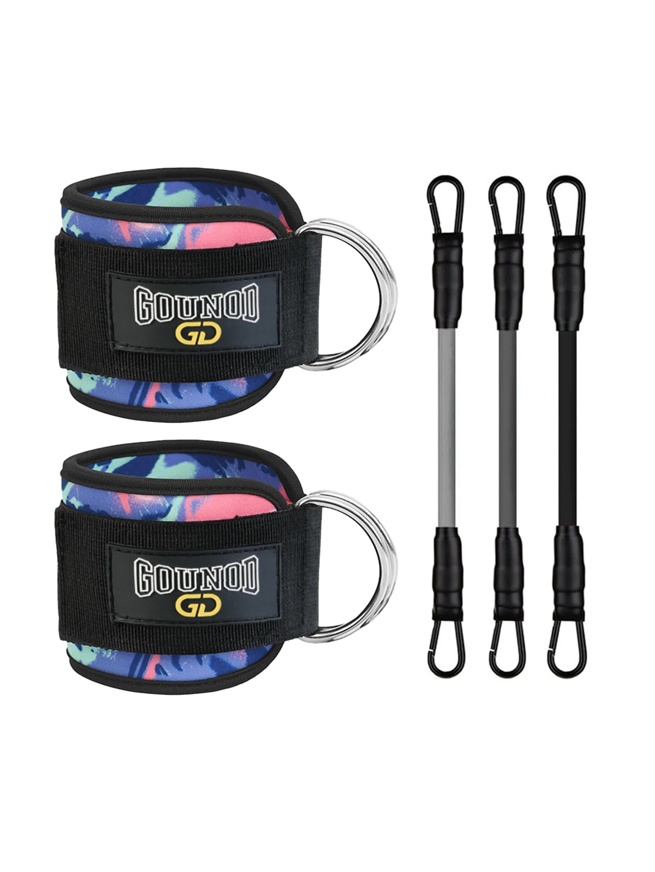 2PC/3PC GOUNOD Fitness Ankle Strap Adjustable D-Ring Support Cuffs Gym Leg Strength Exercise Pulley With Buckle Sport Guard Safe