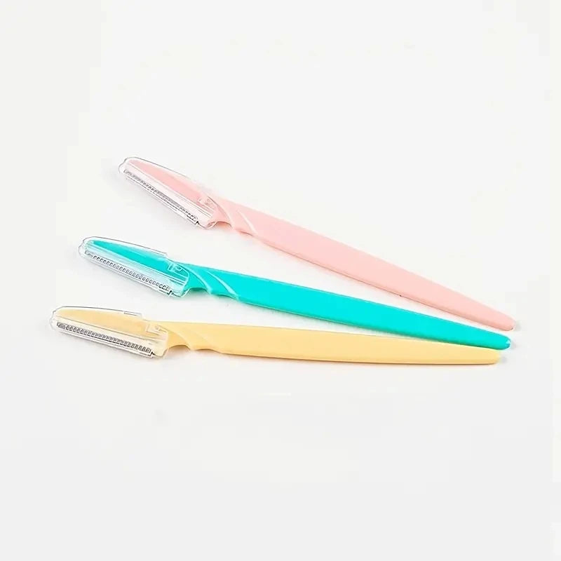Mix Color Eyebrow Razor Women Face And Body Safe Trimmer Hair Shaver Eye Brow Remover With Cover Small Makeup Tools Set