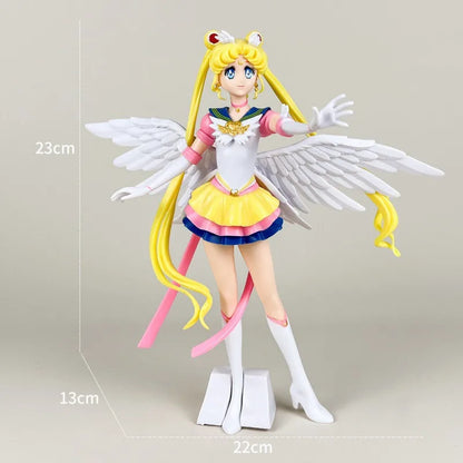 Funny Joy Anime Figures Female Warrior Moon Hare Doll Charm Angel Sailor  Hare Kawaii  PVC Model Cake Decoration Gift For Girls