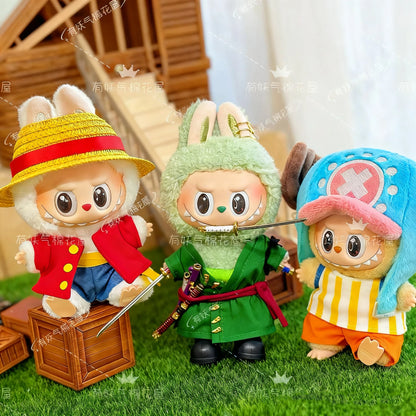 Doll labubu Clothes Accessories Luffy Choba Roronoa Zoro Doll Set Mini Plush Doll Clothing Fashion Doll Accessories Decoration