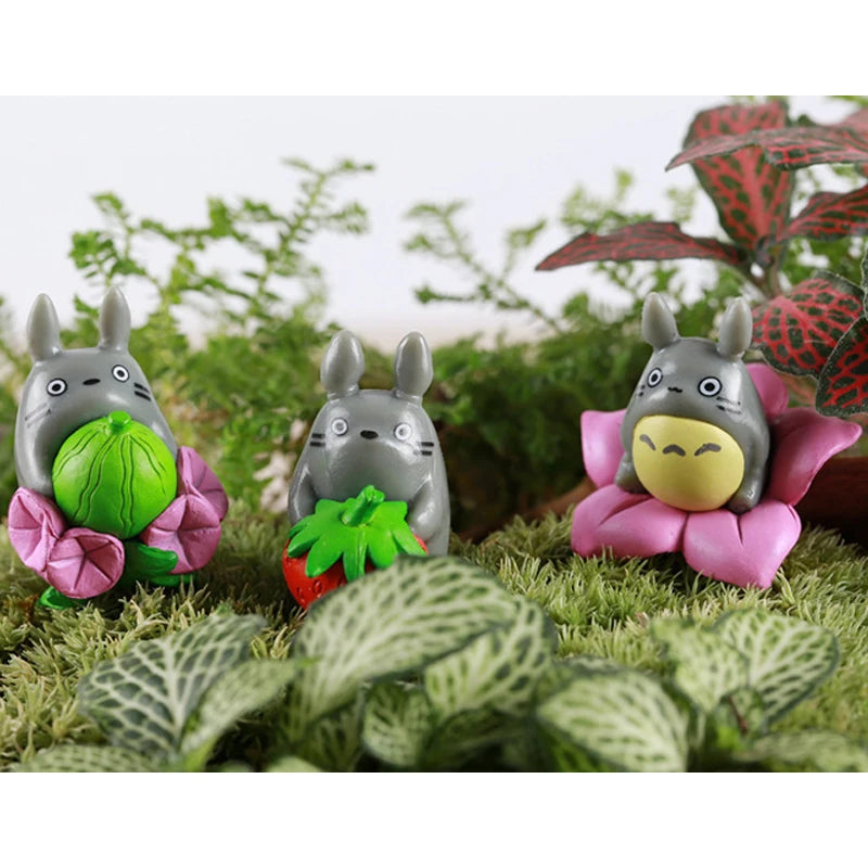 1-12pcs Anime Miyazaki Hayao Series Totoro Figure Mini Statue Cute Toys Room Ornaments Pvc Figures Toy Kid Gifts Collecctibles
