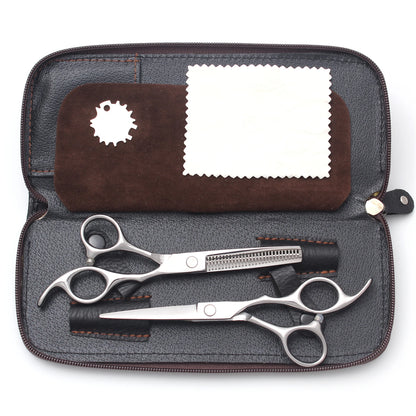 Professional Barber Scissors Set Japanese Steel Straight Thinning Texturizing Shears Precision Ground Sharp for Salon Home  Use