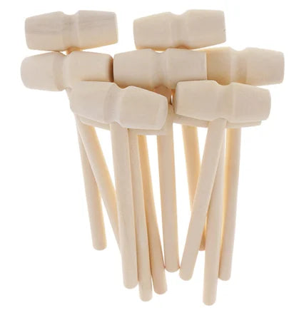 20/10/5 Pcs Mini Wooden Hammer Mallet Cake Demold Tool Jewelry Making Crab Lobster Seafood Crackers Balls Toy Kid Pounding
