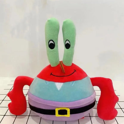 35cm SpongeBob Patrick Star Gary Squidward Tentacles Plush Dolls Stuffed Animals Bag Hangings Christmas Birthday Gifts For Kids