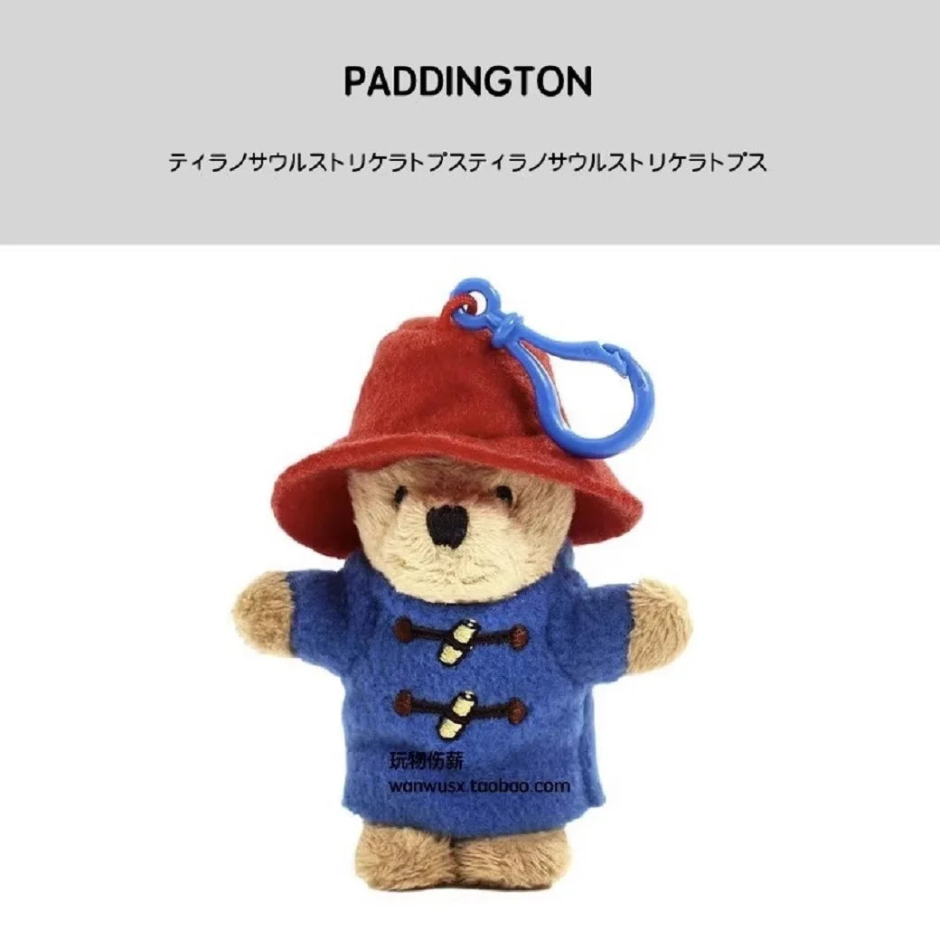 Cartoon Pattine Bear action figure Dish Tie Bear plush doll pendant Children's holiday gift bag decoration cute key chain 10cm