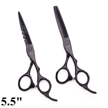 Professional Hairdressing Scissors 5.5" 6" AQIABI Japan Stainless Thinning Scissors Barber Shop Hair Cutting Scissors Red A1010