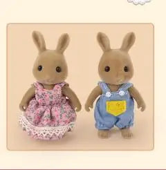 Simulation Forest Rabbit Family DIY Playset Mini Rabbit Bear Figure Toy Dolls Kids Gifts