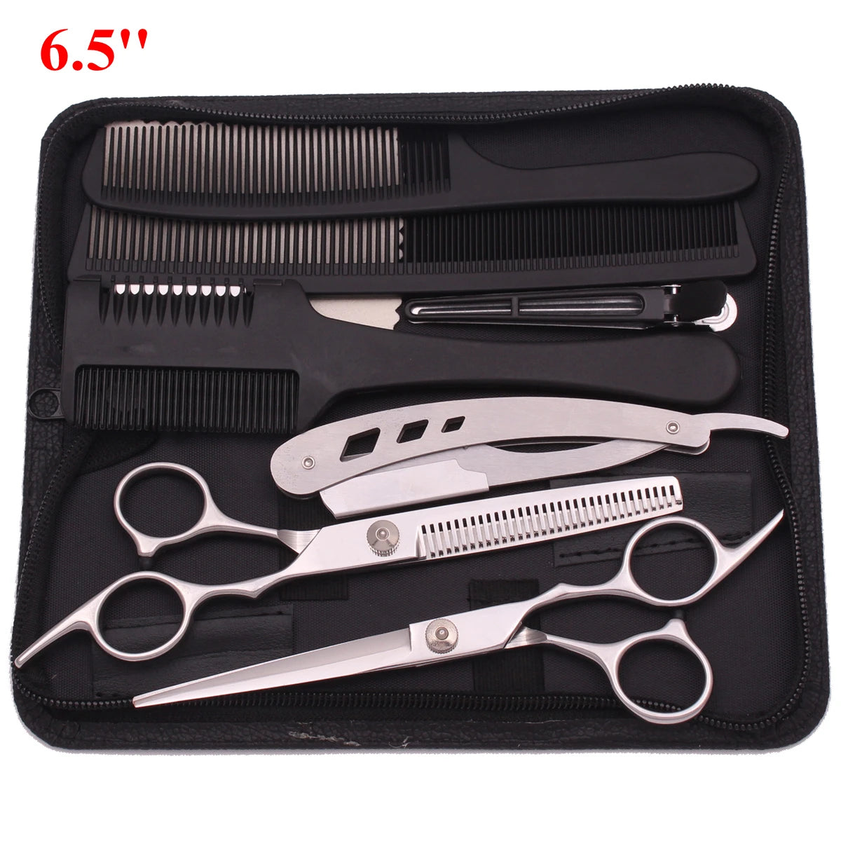 6.5'' Professional Hair Scissors Set Comb Razor Thinning Cutting Shears Hairdressing Salon Barber Home Japan Steel Dropshipping
