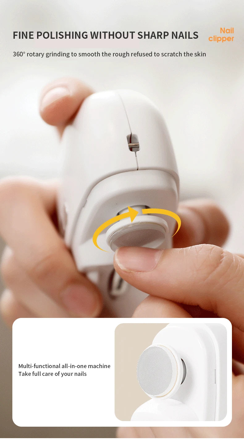 Automatic Electric Baby Nail Clipper - Anti-Splash Anti-Pinch Hand Nail Polisher