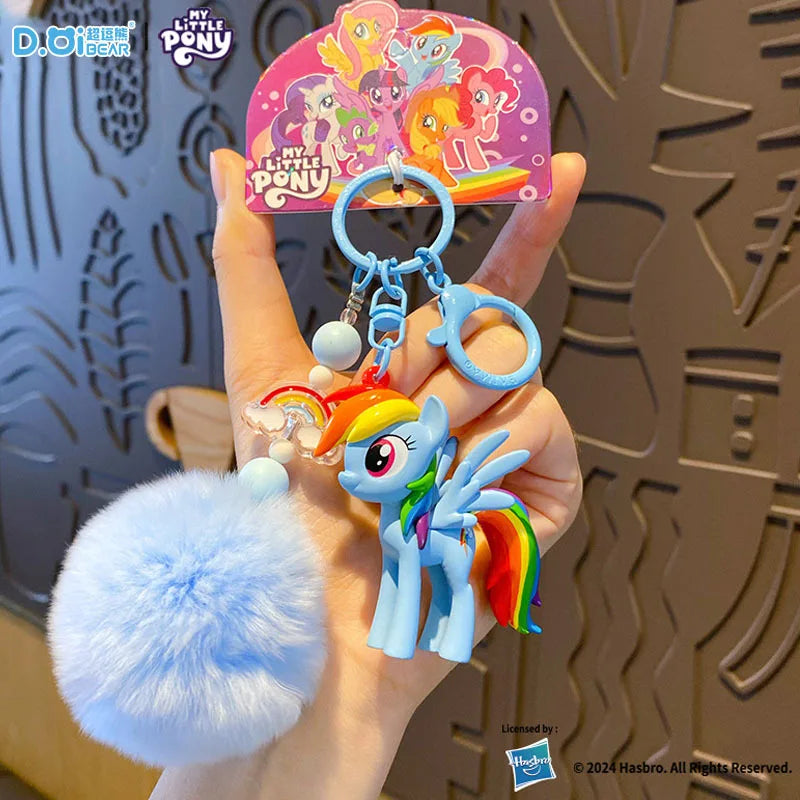 My Little Pony Action Figure Rainbow Dash Twilight Sparkle Fluttershy Pinkie Pie Toy Key Chain Bag Pendant Decoration Kids Gifts