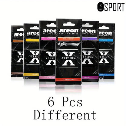 3-60Pcs X Version Car Air Refresher Car Suspension Decoration Home Bathroom Refresher Natural perfume Car Interior Hanging Paper