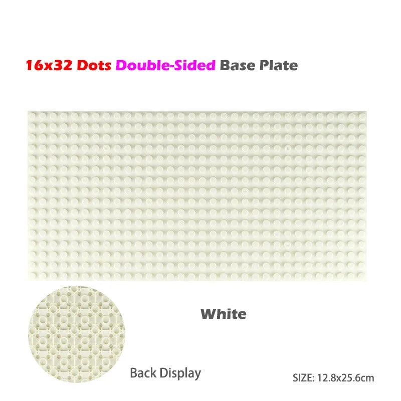 Classic Base Plates Plastic Bricks Double-sided 16*32 32X32 Dots City Blocks Baseplate DIY Parts Board Toys Kids Gift