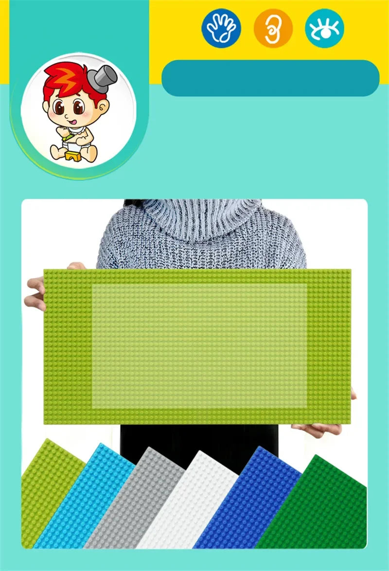 1pcs 32x64 holes single layer classic block base plate, DIY assembly block wall compatible brand toys Christmas Birthday gift