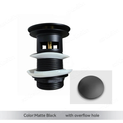 Bathroom Sink Stopper Washbasin Pop Up Drain Plug Cover Waste Pipe Drainer With Or Without Overflow For Bath Accessories