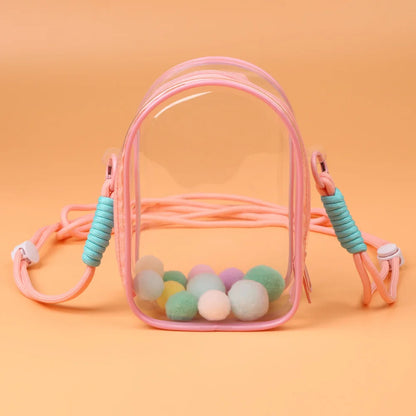 Labubu/SP Protect Case Labubu Sitting Party 15/17cm Cotton Doll Shoulder Pain Bag PVC Storage Bag Labubu Walk Bag Dustproof