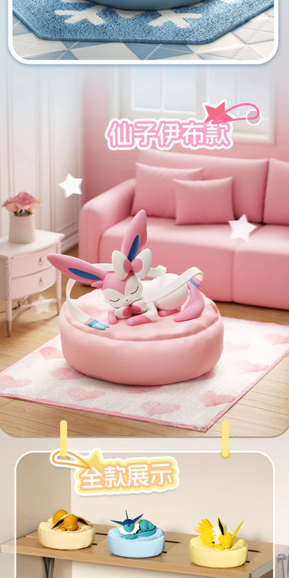 New Genuine Eevee Sleeping Position Series Mystery Box Vaporeon Anime Figurines Sylveon Espeon Umbreon Merchandise  Gift Toy